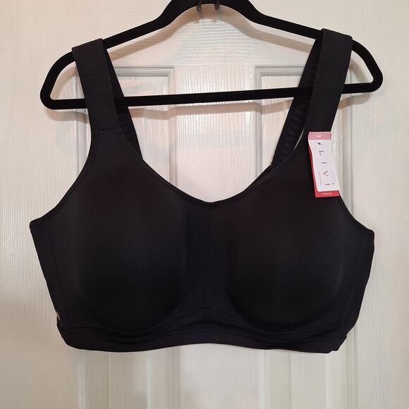 New LIVI Underwire Black Sports bra Plus size - Picture 1 of 7